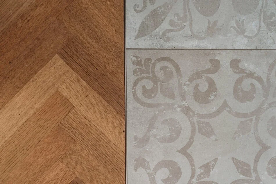 Nahaufnahme des Fußbodenmusters